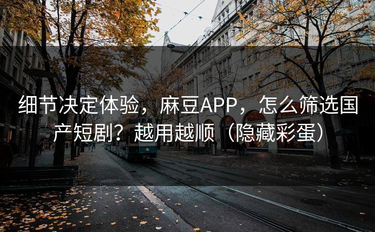 细节决定体验，麻豆APP，怎么筛选国产短剧？越用越顺（隐藏彩蛋）